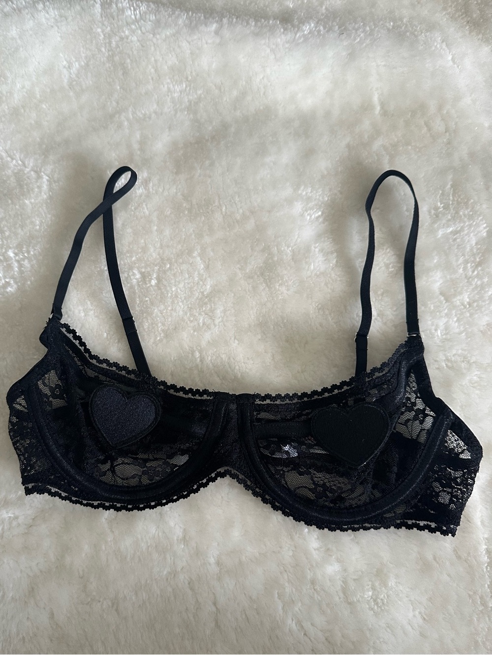 Urban Outfitters Out From Under Heart Printed Heart Bra